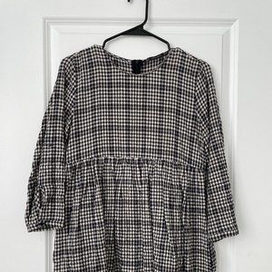 ZARA Checkered Babydoll Dress (with shorts under!) - Size XS